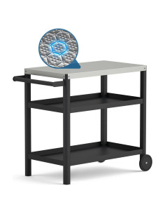 Carro de Asado TORVA 3 Niveles Superficie Panal Negro