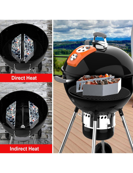 Cesta de Carbón BBQCuker para Parrillas Weber 22/26" (36.07x10.16x7.62 cm)