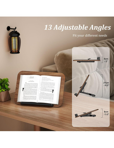 Soporte de Libro Ajustable JaoNanl Plegable para Oficina y Cocina