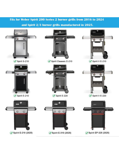 Plancha de Gas TAILGRILLER para Weber Spirit 200 - 49.8x44.2 cm