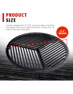 Rejilla de Hierro Fundido Craycort 44.4 cm para Parrillas 2