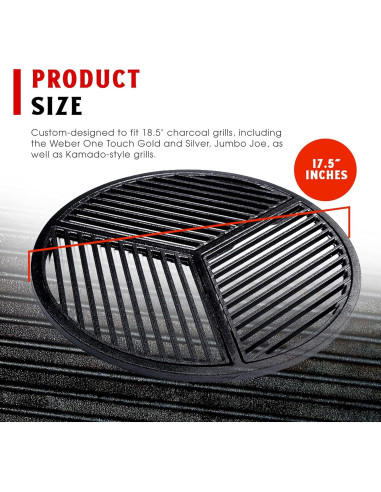 Rejilla de Hierro Fundido Craycort 44.4 cm para Parrillas