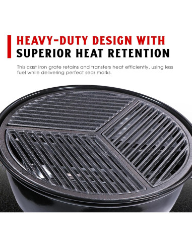 Rejilla de Hierro Fundido Craycort 44.4 cm para Parrillas