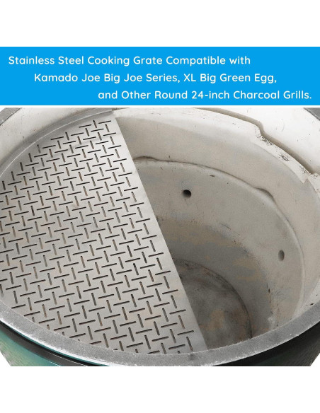 Rejilla de Cocina Vankey Acero Inoxidable 60.96cm para Kamado Rejilla de Cocina Vankey Acero Inoxidable 60.96cm para Kamado