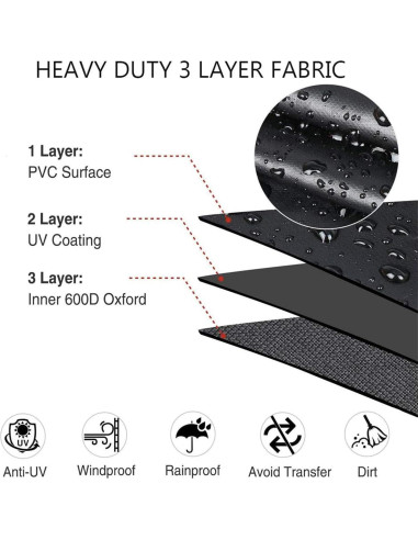 Cubierta de Parrilla KAMaster para Big Green Egg XL 86.36 cm