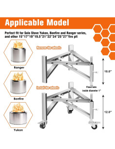 Soporte Universal para Fogatas PHYESUVIN de Acero Inoxidable 2