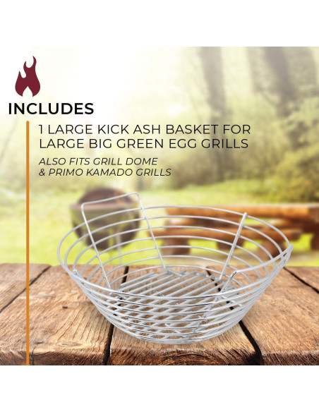 Cesta de Ceniza Grande Kick Ash Acero Inoxidable para Parrilla Cesta de Ceniza Grande Kick Ash Acero Inoxidable para Parrilla