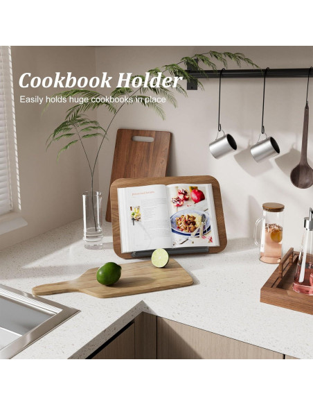 Soporte de Libro Ajustable JaoNanl Plegable para Oficina y Cocina