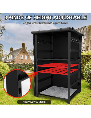 Estante de Almacenamiento para Leña Uniflasy 135cm Impermeable