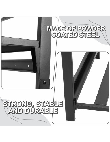 Estante de Almacenamiento para Leña Uniflasy 135cm Impermeable