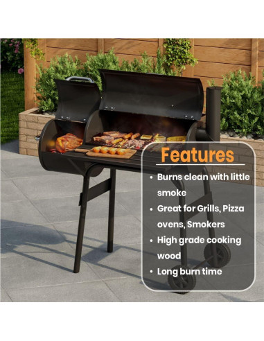 Leña Secada al Horno Cereza 5.93 kg 20.32 cm para Asar