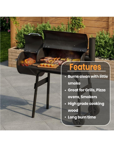 Leña Secada al Horno Cereza 5.93 kg 20.32 cm para Asar