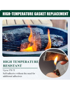 Junta de Alta Temperatura DOLAMOTY para Big Green Egg 4.57m 2