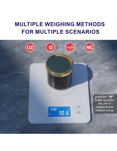 Báscula de Café MEGAWISE Alta Precisión 0.01g a 2kg con Temporizador