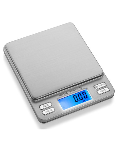 Báscula Digital de Bolsillo Smart Weigh 2000g x 0.1g LCD