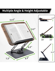 Soporte de Libro GYINGS Mejorado 360 Ajustable Ligero 2