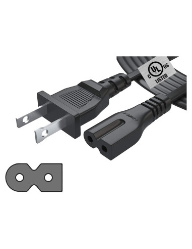 Cable de Alimentación 3.66m PWR+ 2 Clavijas para Vizio y Más
