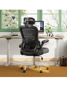 Silla de Oficina DEVAISE ABGY012 Ergonómica Malla Negra 136 kg 2