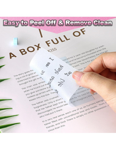 Notas Adhesivas Transparentes SYMDROMIA 3x3" Paquete 12 Colores