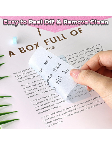 Notas Adhesivas Transparentes SYMDROMIA 3x3" Paquete 12 Colores