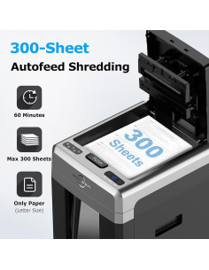 Trituradora de Papel BONSEN S3113 Automática 300 Hojas 60 Min 2