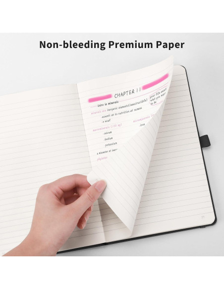 Cuaderno de Notas RETTACY A5 Tapa Dura Cuero 192 Páginas