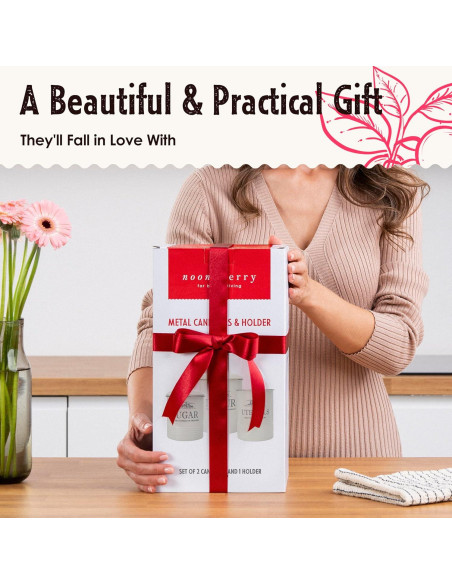 Set de 3 Latas Negras Herméticas para Cocina - noonberry