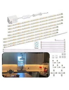 Kit de Iluminación Bajo Gabinete WOBANE 8 Piezas LED 1200lm 2700K