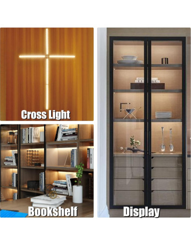 Kit de Iluminación Bajo Gabinete WOBANE 8 Piezas LED 1200lm 2700K