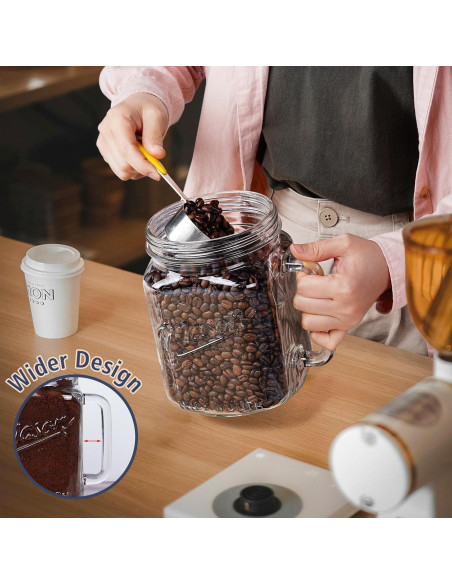 Paquete de 2 tarros de vidrio Folinstall 2.1 L boca ancha