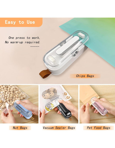 Mini Sello de Bolsas BRIDZON 2 en 1 Cortador y Sellador