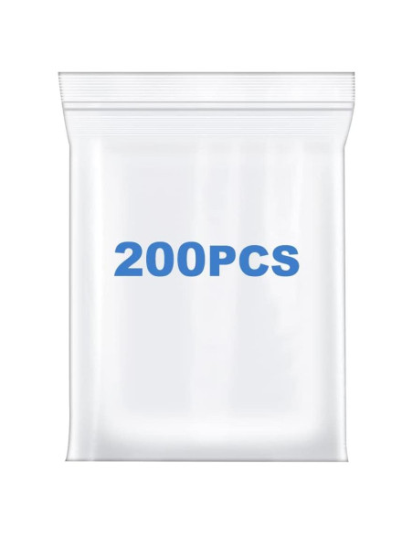 200 Bolsas Reclosables Transparentes Somoga 2.54x2.54cm 4Mil