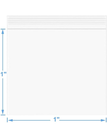 200 Bolsas Reclosables Transparentes Somoga 2.54x2.54cm 4Mil