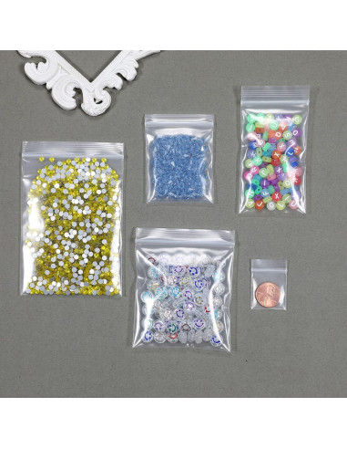 200 Bolsas Reclosables Transparentes Somoga 2.54x2.54cm 4Mil