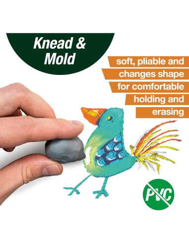 Borradores moldeables Faber-Castell - Paquete de 4 grandes gris