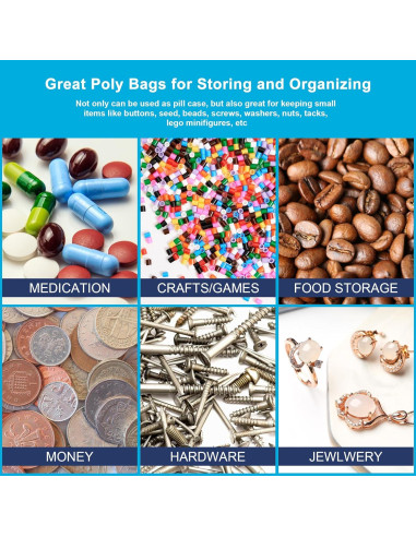 Bolsas de Plástico Reclosables 4x4'' Enbreey - Paquete 200