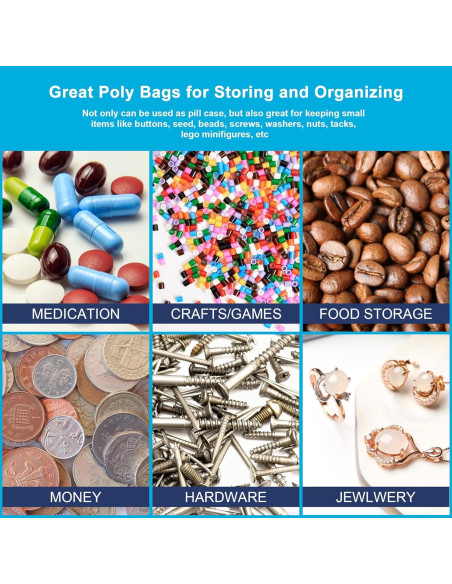 Bolsas de Plástico Reclosables 4x4'' Enbreey - Paquete 200