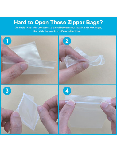 Bolsas de Plástico Reclosables 4x4'' Enbreey - Paquete 200