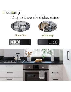 Imán de Lavavajillas Lissaberg Limpio Sucio 17.78x5.08cm 2