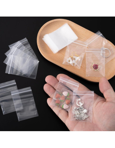 400 Mini Bolsas Zip Reutilizables STSTR 4x6 cm Transparentes