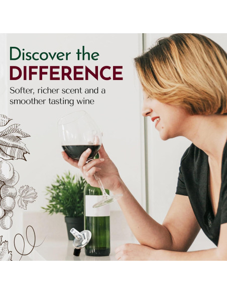 Aireador de Vino OxyTwister 2 en 1 - Vertedor Antigoteo