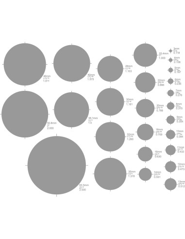 Plantilla de Círculo Metálico Aleks Melnyk No.200 37 Círculos