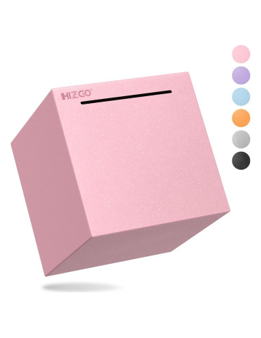 Alcancía Rosa Inabrible de Acero Inoxidable Hizgo 12 cm