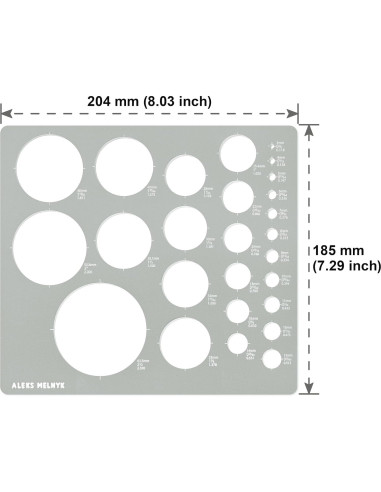 Plantilla de Círculo Metálico Aleks Melnyk No.200 37 Círculos