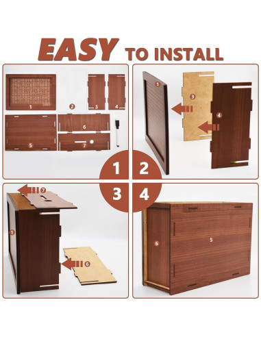 Caja de Ahorros de Madera YOSICHY con Objetivo $10000