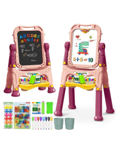 Caballete de arte ajustable Juivin para niños con pizarra magnética