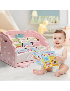 Estantería Montessori XDRELEC Rosa 4 Estantes 30x45x30 cm 2