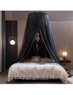 Dosel de Cama Kertnic Redondo con Mosquitero Impresión Luna 2