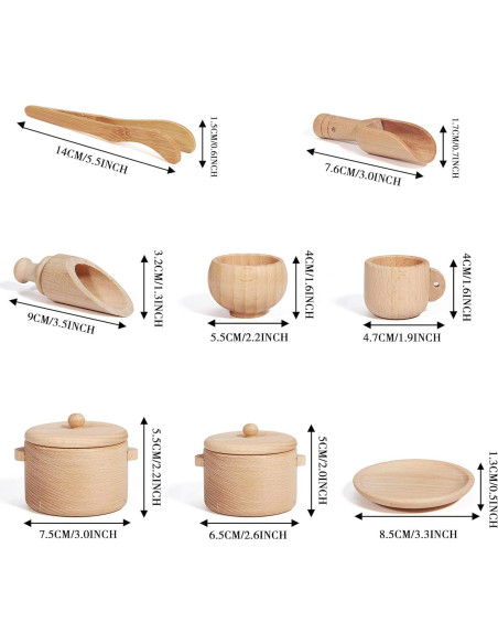 Caja Sensorial Montessori y Waldorf - Juguetes de Madera para Niños