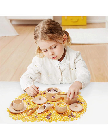 Caja Sensorial Montessori y Waldorf - Juguetes de Madera para Niños